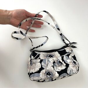 Vera Bradley Frankie Quilted Floral Shoulder Crossbody Mini Bag Camellia